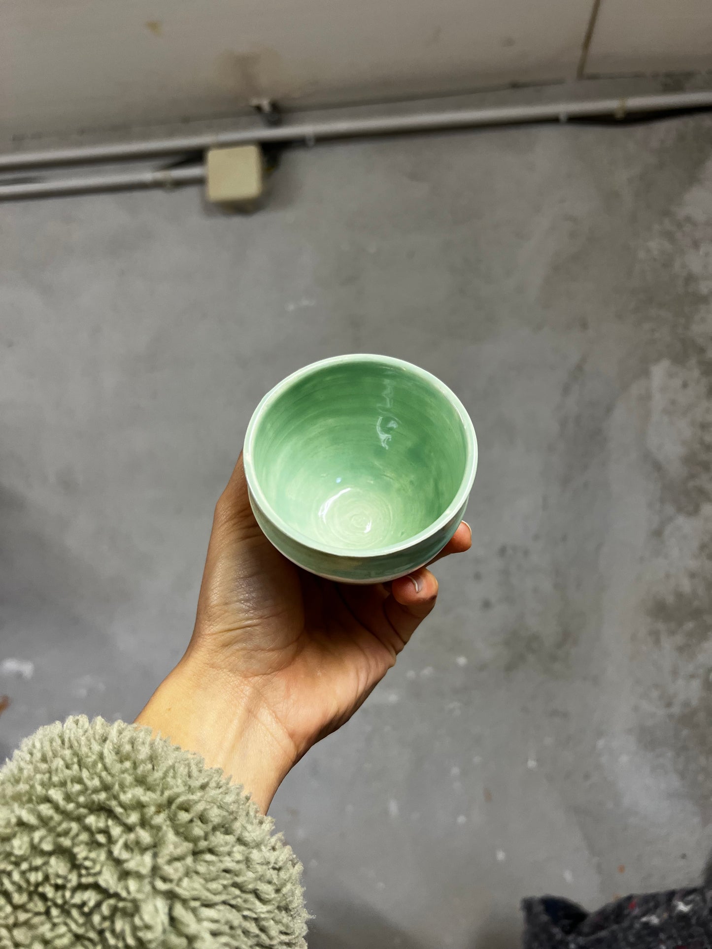 Tasse expresso - Édition bougie - Blanc et vert