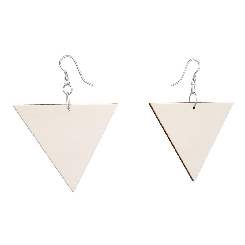 Boucles d'oreille géométriques en bois