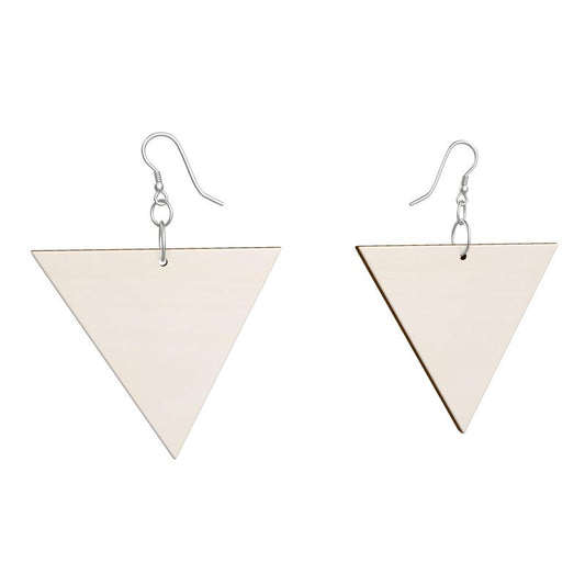 Boucles d'oreille géométriques en bois