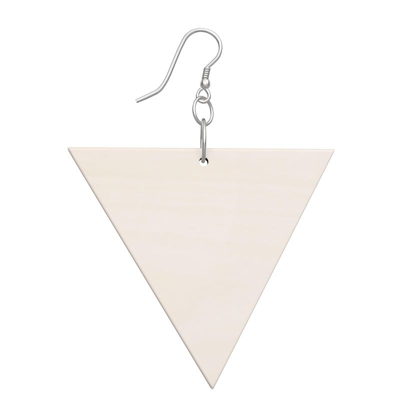 Boucles d'oreille géométriques en bois