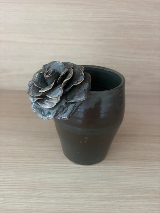 Pot long fleuri