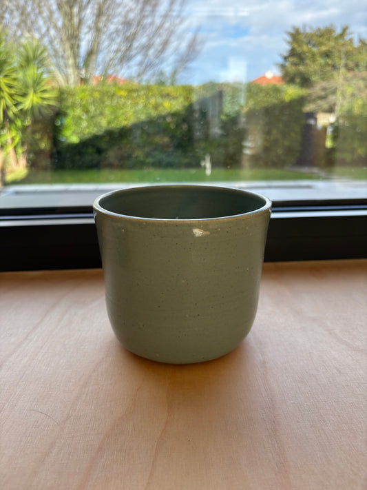 Cache pot lisse - bleu lagon