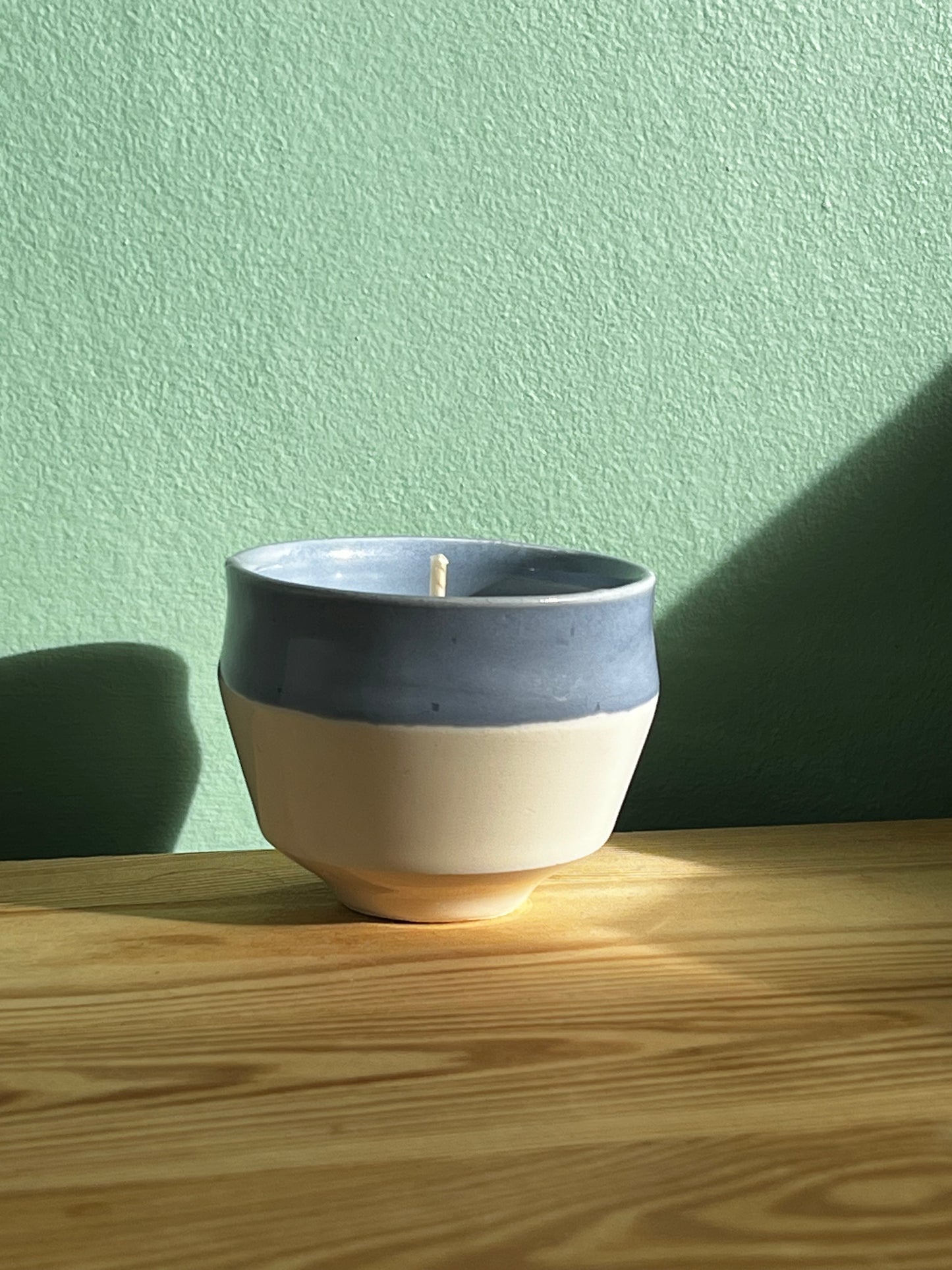 Tasse expresso - Édition bougie - Blanc et lavande