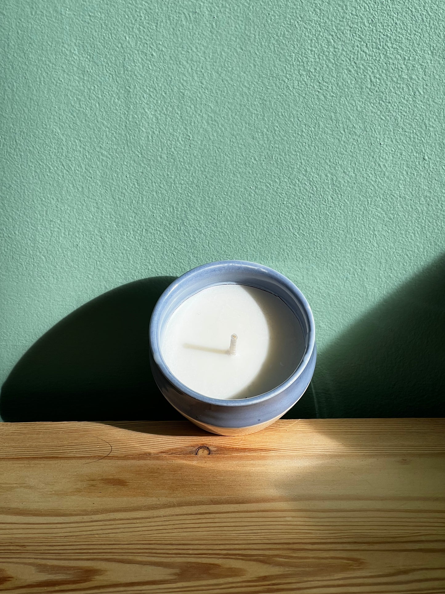 Tasse expresso - Édition bougie - Blanc et lavande