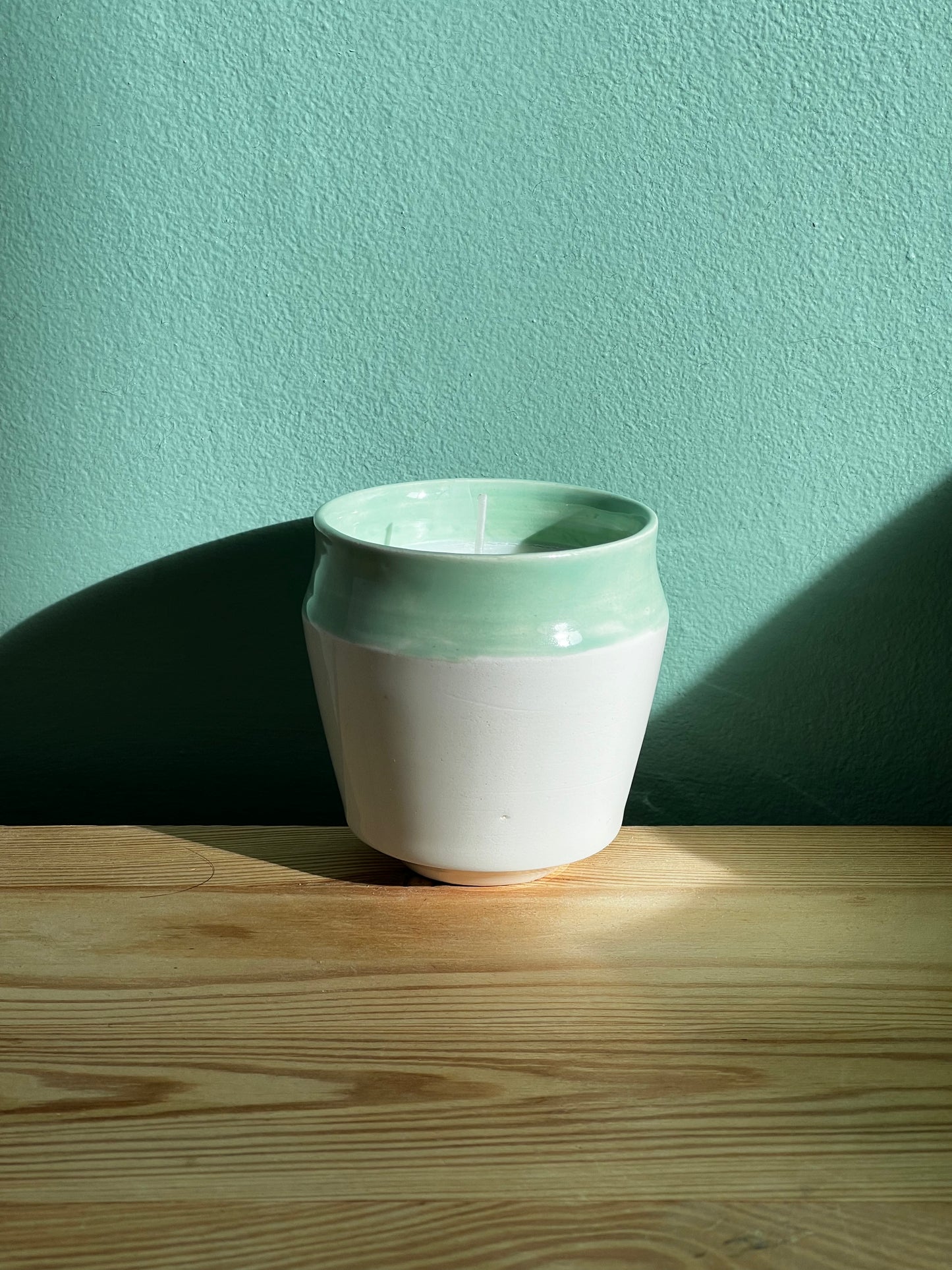 Tasse expresso - Édition bougie - Blanc et vert