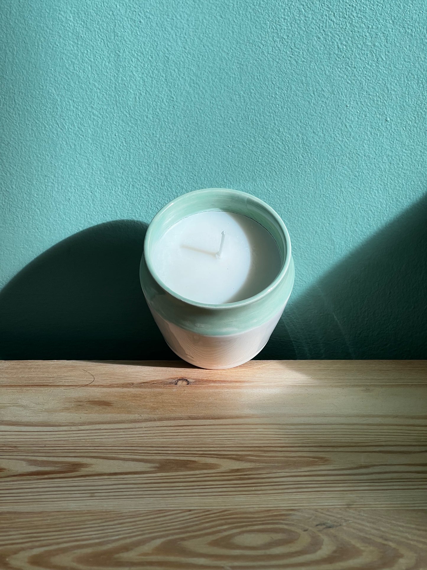 Tasse expresso - Édition bougie - Blanc et vert