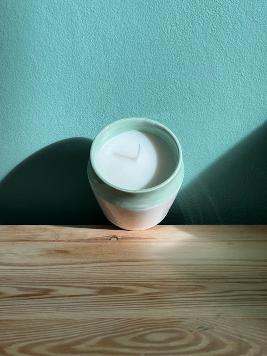 Tasse expresso - Édition bougie - Blanc et vert