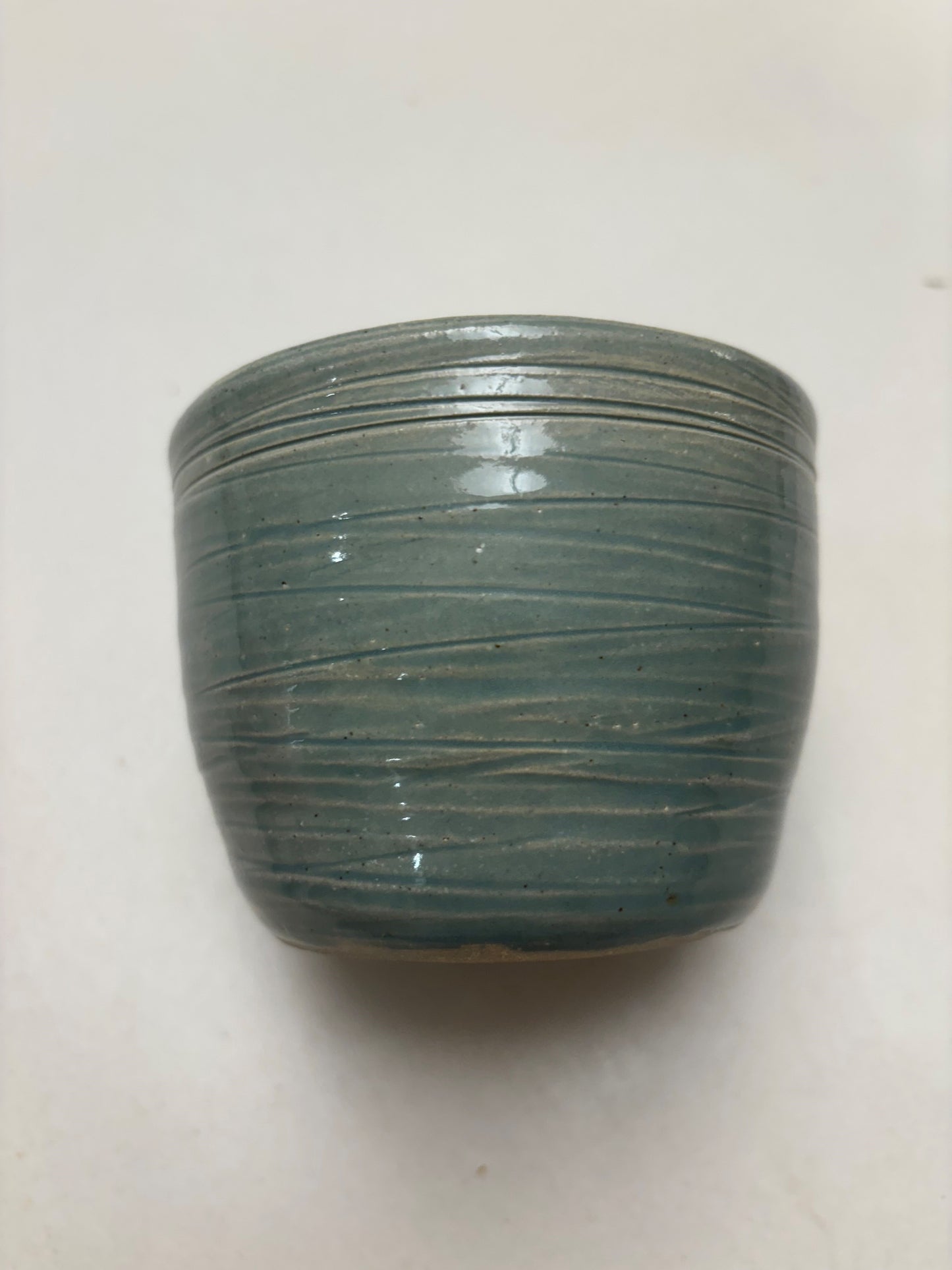 Cache pot bleu - Céramique fait main à Bayonne