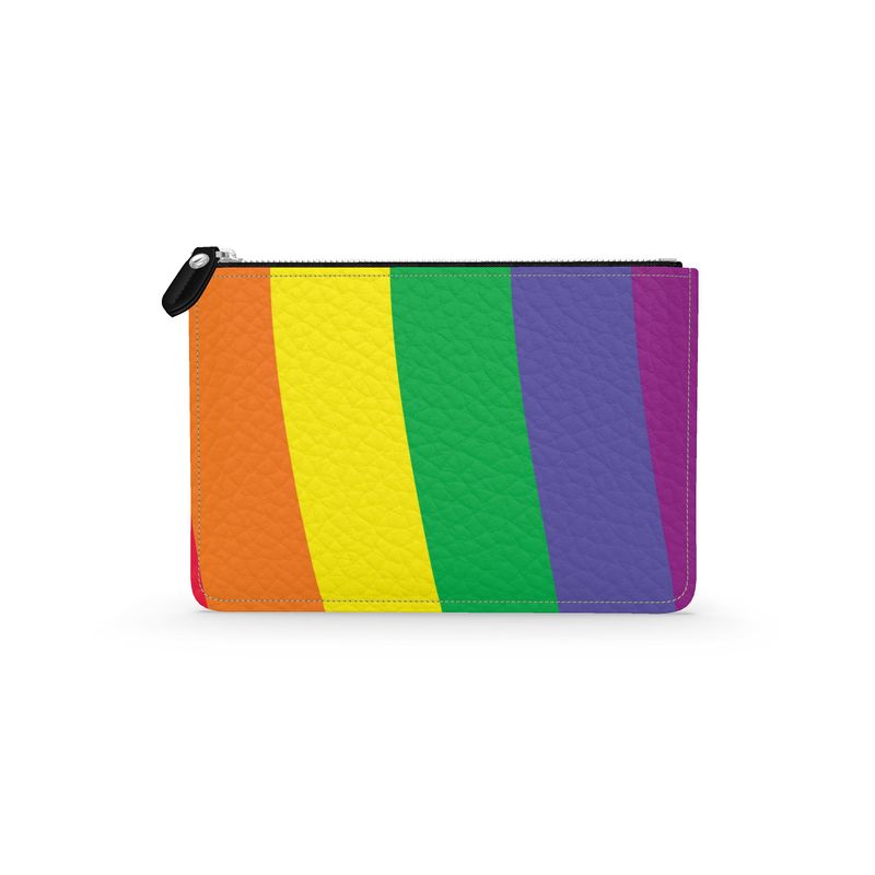 Sac pochette en cuir - with Pride